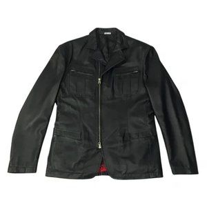 EA_72 • Leather Full Zip Blazer Jacket